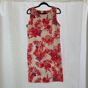 Mario Serrani Italy Sleeveless Fitted Floral Sheath Dress 12